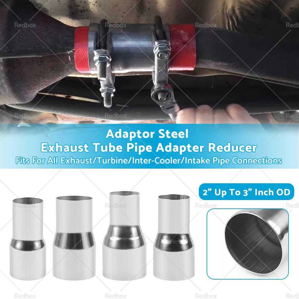 2 Up To 3 Inch OD Adaptor Steel Exhaust Tube Pipe Adapter Reducer - 2. 25 2. 5 3-2