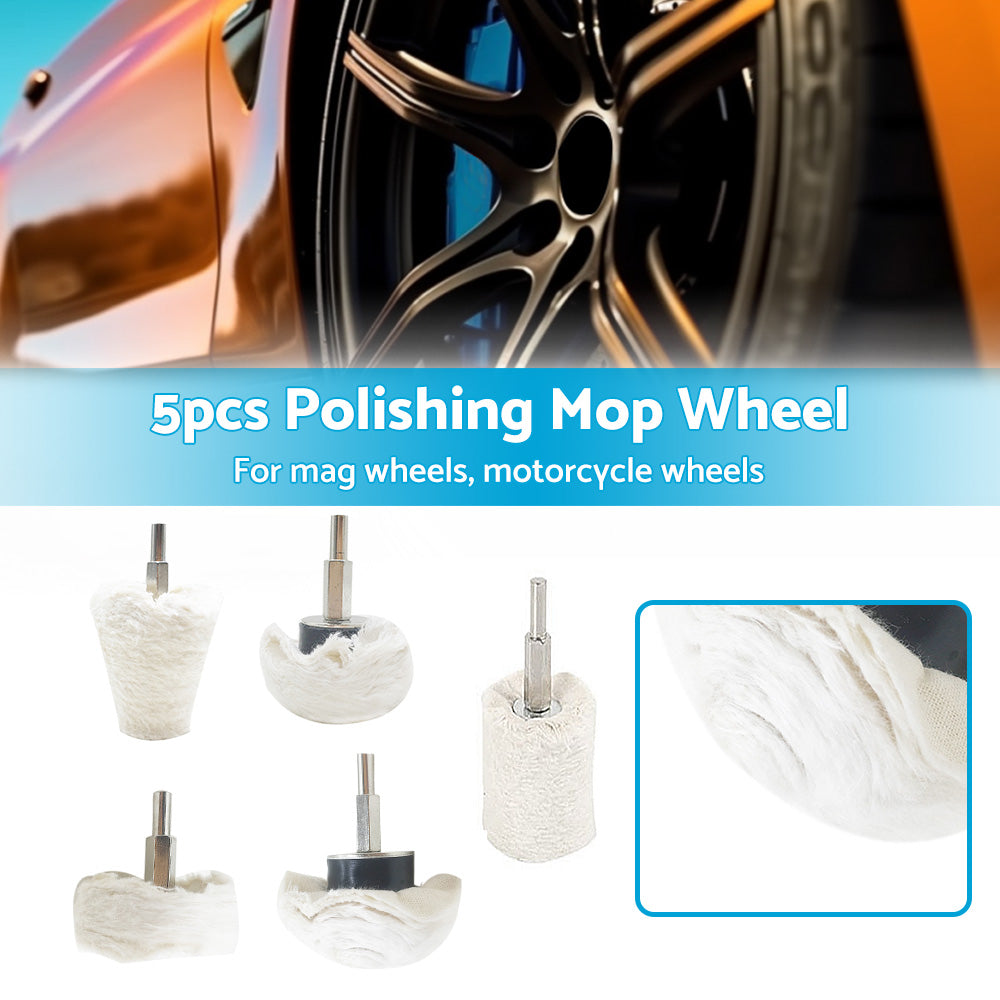 5PCS Polishing Buffing Pad Mop Wheel Drill Kit for Manifold Aluminum Stainless-2