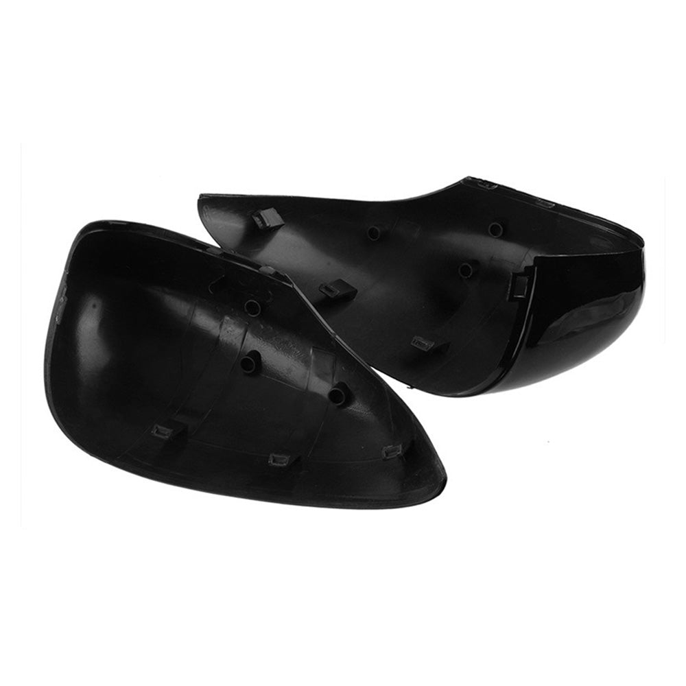 Left and Right Wing Mirror Cover Gloss Black Suitable For Ford Fiesta MK7 2008-2017-2
