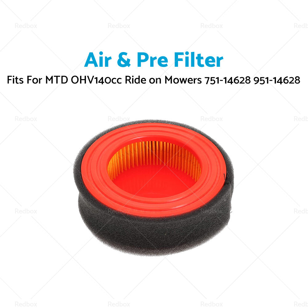 Air and Pre Filter For MTD OHV140cc Ride on Mowers 751-14628 951-14628-1