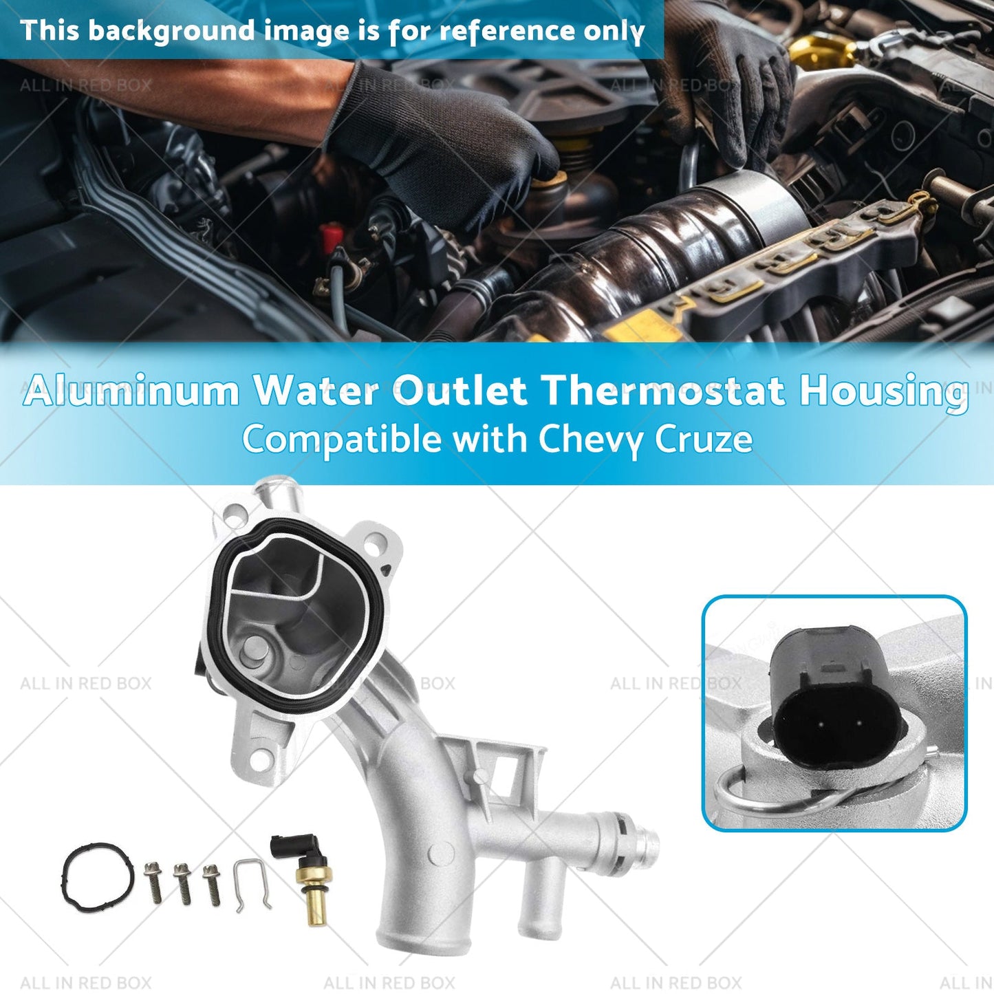 Water Outlet Thermostat Housing Aluminum Suitable for Chevy Cruze 1. 4L 11-18-2