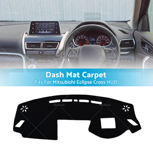 Dash Mat For Mitsubishi Eclipse Cross 2017-New with HUD Dashboard Cover Black-1