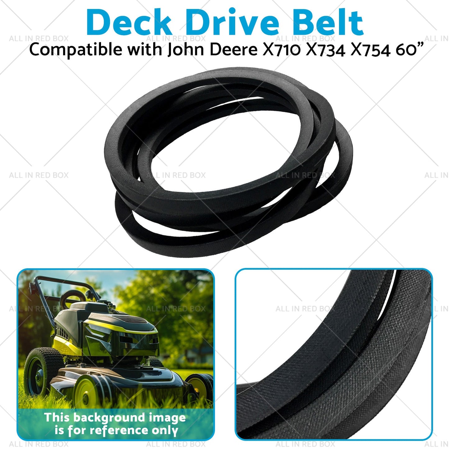 M163993 Deck Drive Belt Suitable for John Deere Riding Mower X710 X734 X754 60 inch-2