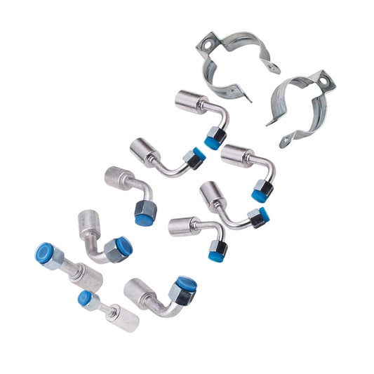 AC Hose Kit w/ R-Ring Fitting Drier Suitable For Universal 134a Air Conditioning-1