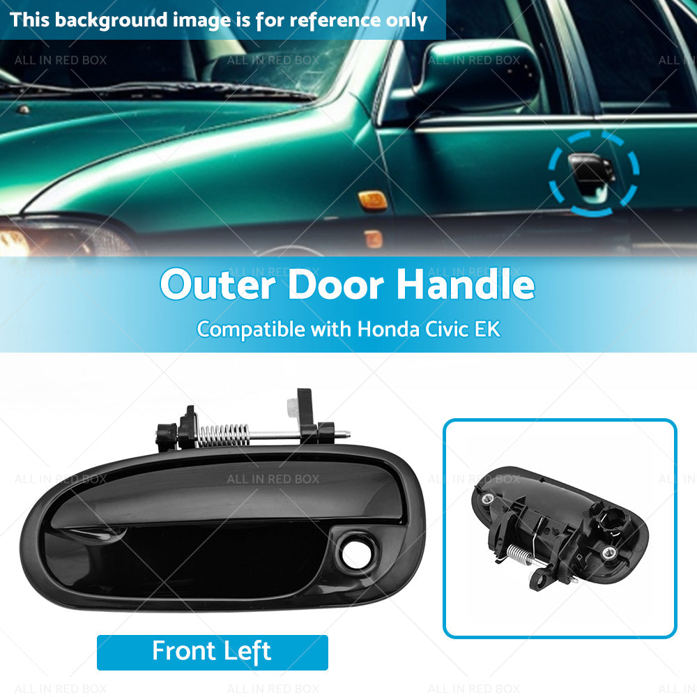 Smooth Black Front Left Outer Door Handle Suitable For Honda Civic EK 1995-2000-2