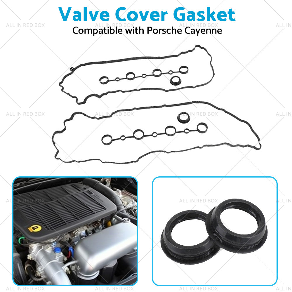 Left Right Valve Cover Gasket Spark Plug Seals Cam Gasket Suitable for Cayenne-4