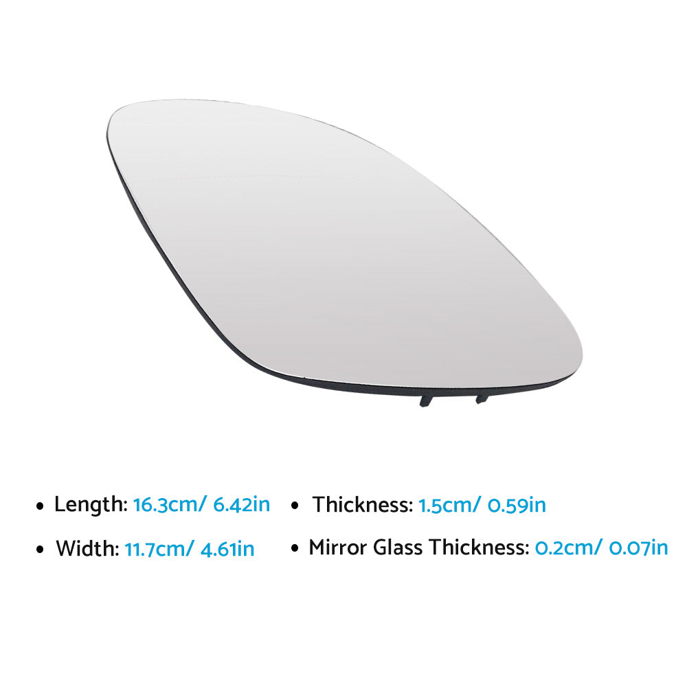 Left Side Mirror Glass With Heated Back Plate Suitable For VW Golf MK5 2004-2008-1