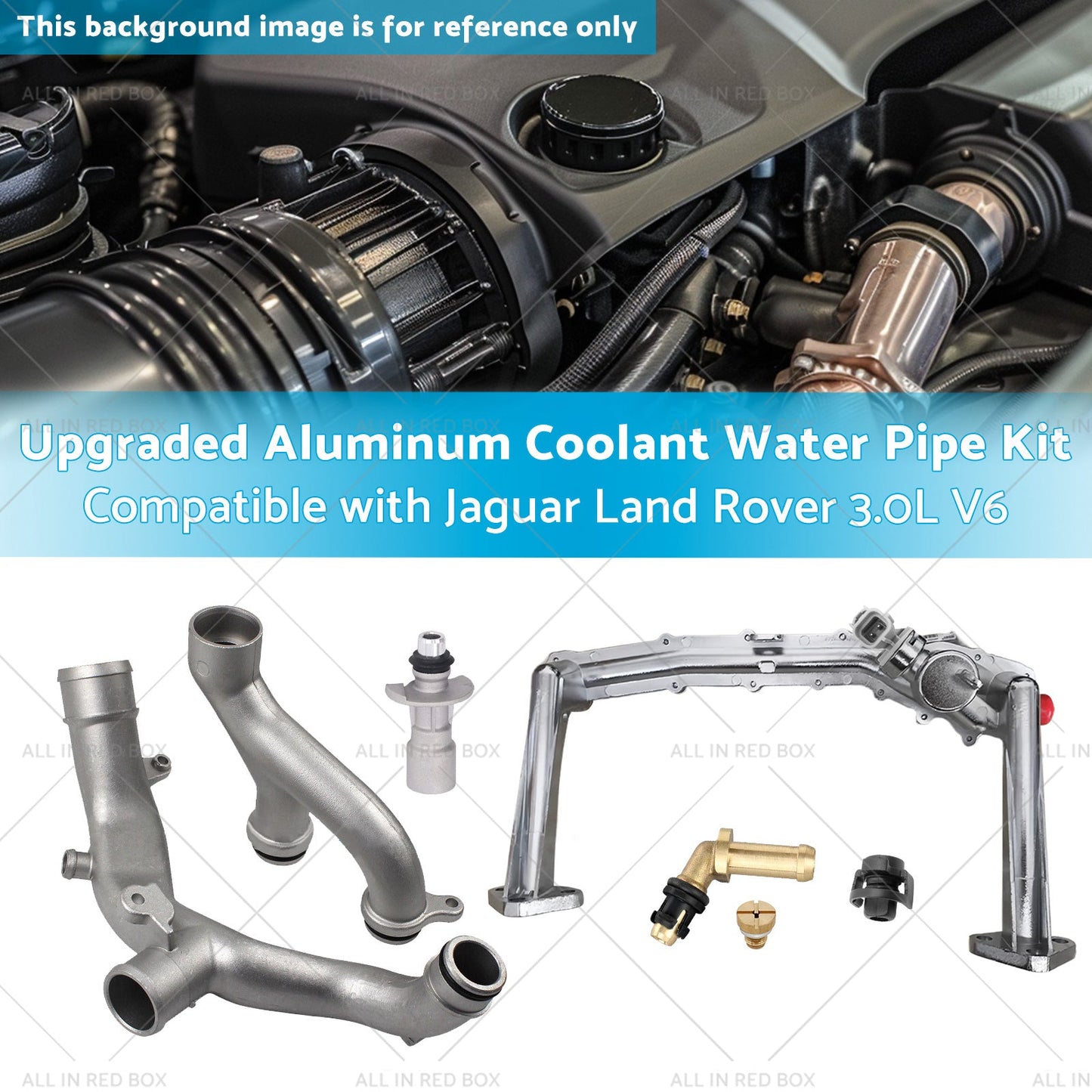 Upgraded Aluminum Coolant Water Pipe Kit Suitable for Jaguar Land Rover 3. 0L V6-2