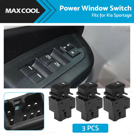 3x Passenger Side Power Window Switch 93580-3W000 Fit For Kia Sportage 2010-2015-1