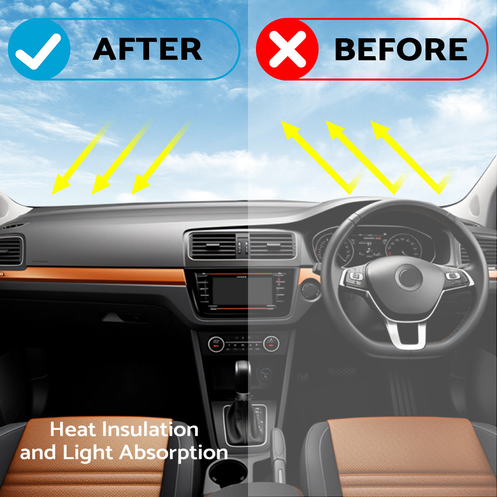 Dash Mat Cover Black Suitable For Volkswagen VW Polo 6R Series 2010-2017-4