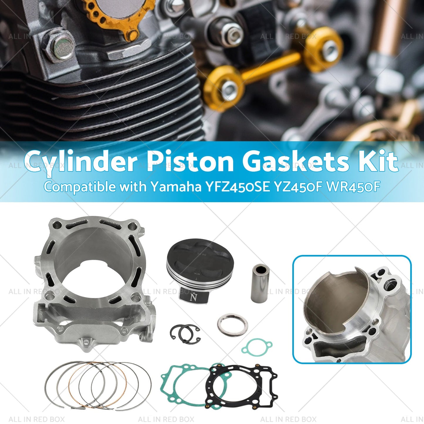 2S2-11631-20 95mm STD Cylinder Piston Kit for Yamaha YFZ450 04-09 YFZ450SE-2