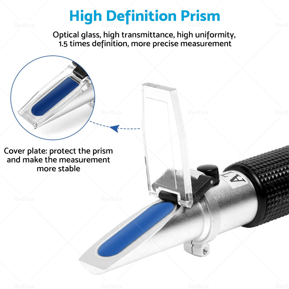 ATC Alcohol Refractometer Liquor Volume Percent Tester 0-80percent Measuring Range-4