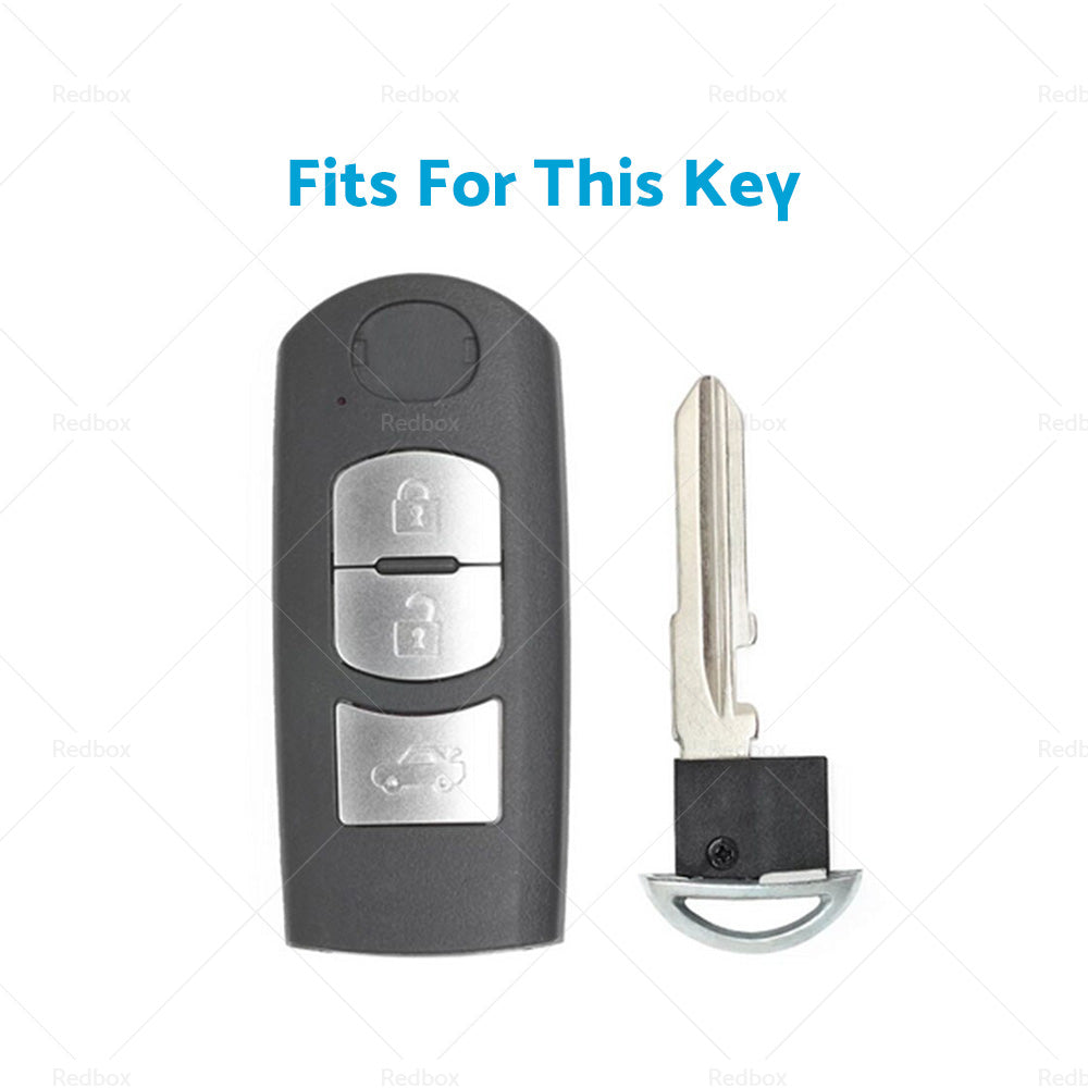 Beige TPU Car Remote Key Fob Case Cover Fits For Mazda 2 3 5 6 CX-3 CX-5 CX-7-3