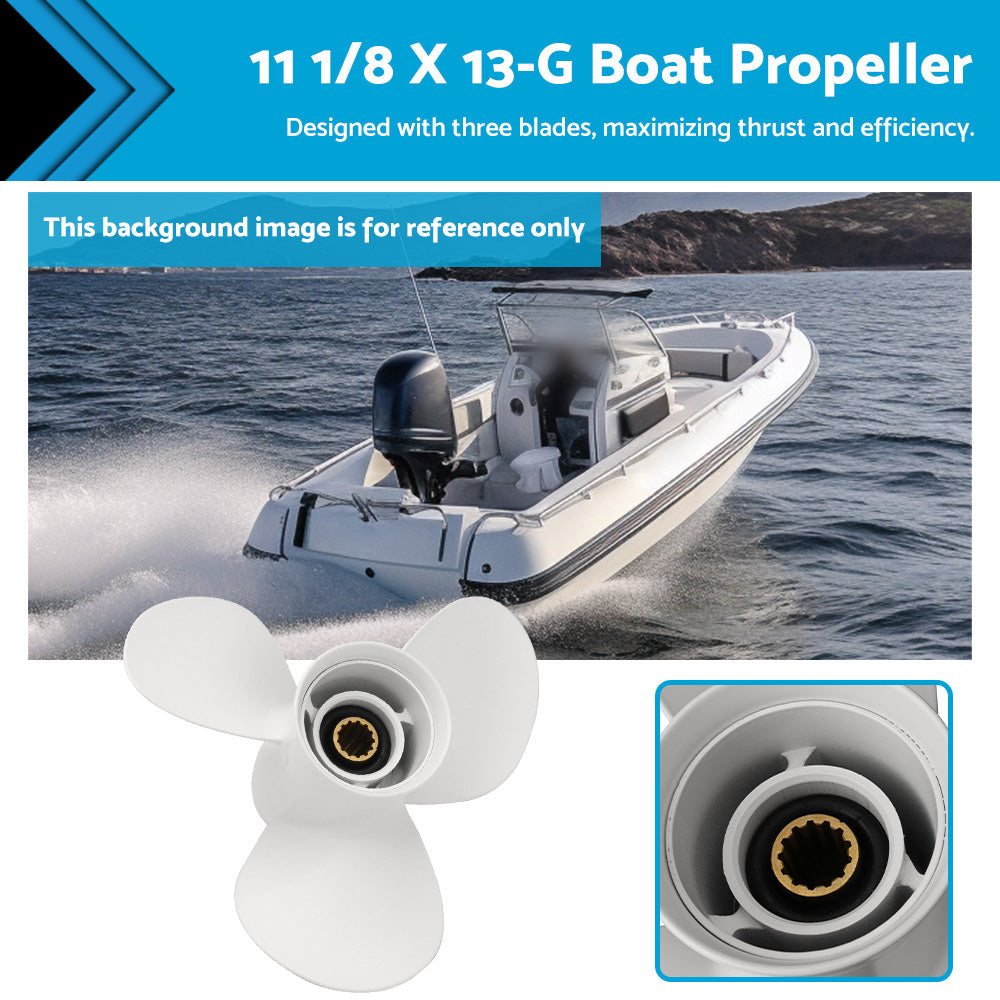 Boat Propeller 11 1 or 8 X 13-G Outboard Motor 3 Blade Suitable For Yamaha 30-60HP-0