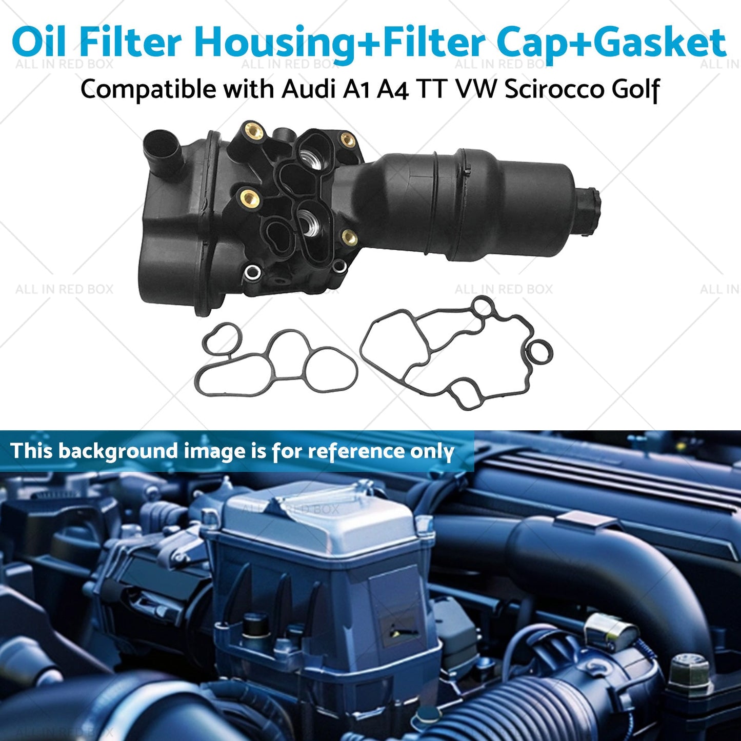 Oil Filter Housing with Gasket Suitable For VW Audi Seat 2. 0 TFSI 06F115397H-4