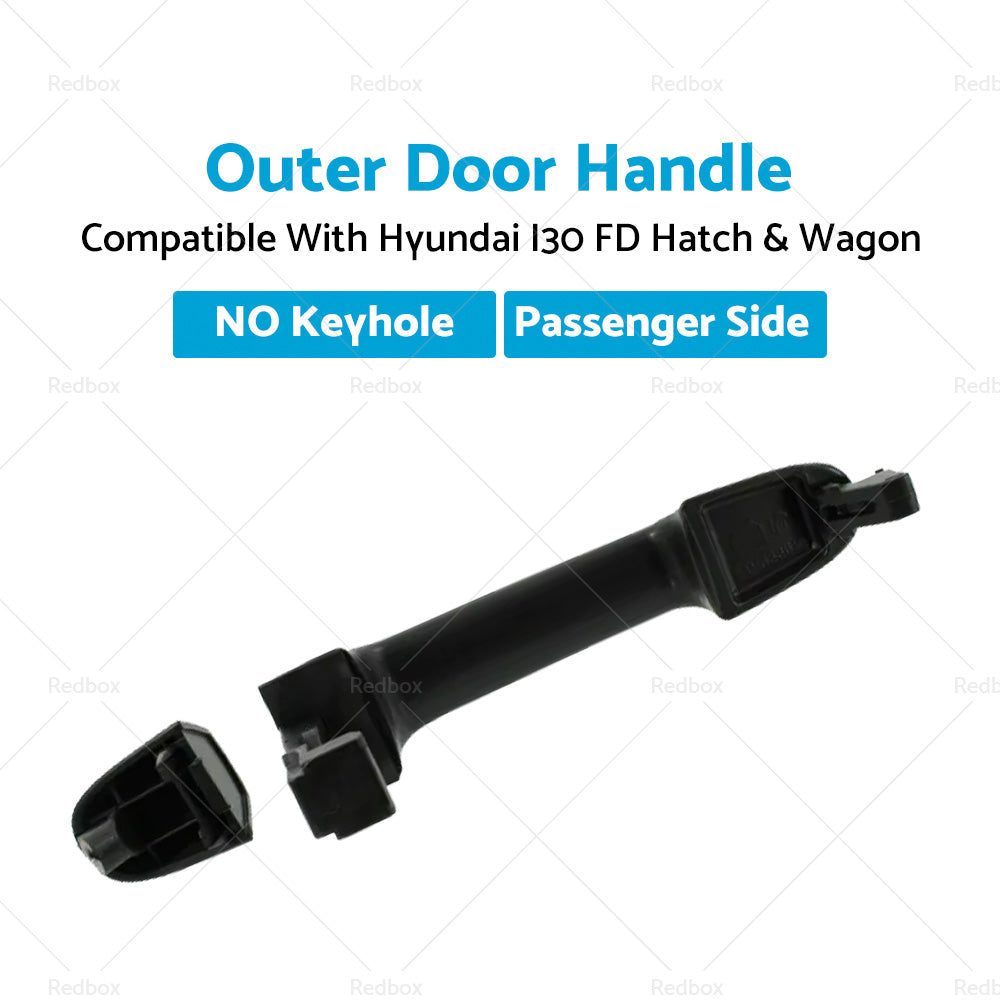 Front LH, Rear LH RH Outer Door Handle NO Keyhole Suitable for Hyundai i30 FD-3