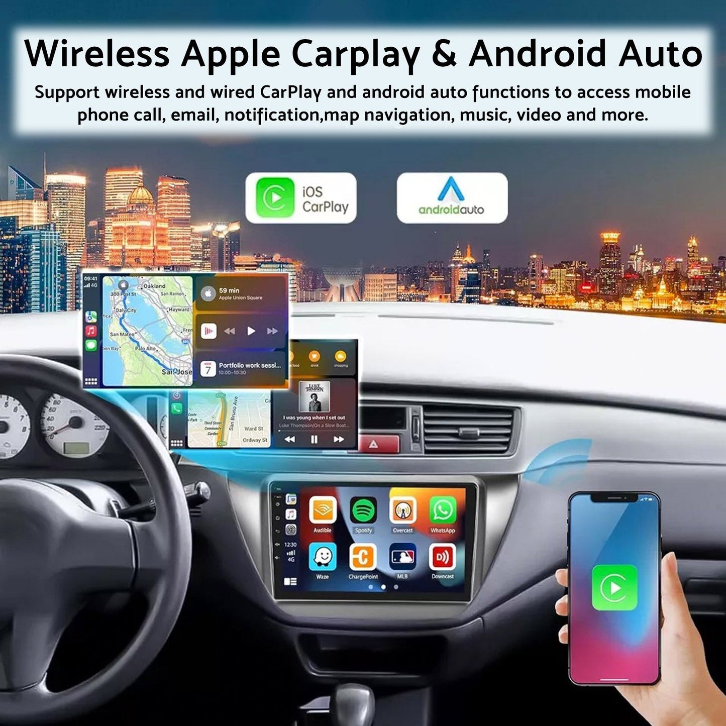 4GB+64GB CarPlay Android 13 Stereo Suitable for Mitsubishi Lancer 2003-2007-4