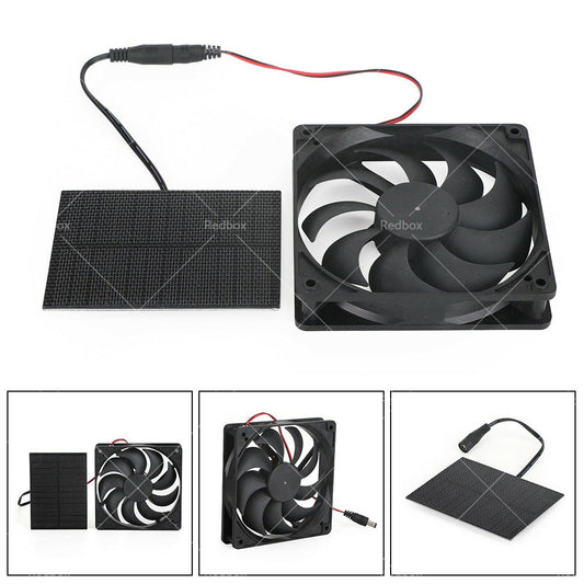 3W Solar Panel Powered Fan Mini Ventilator For Greenhouse Pet or Dog Chicken House-1