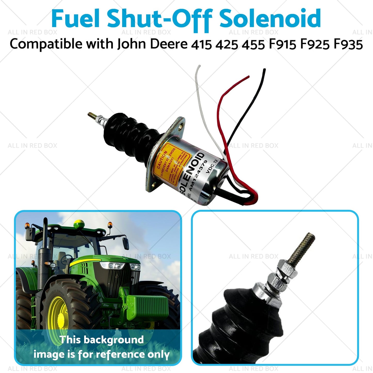 Fuel Shut off Solenoid Suitable for John Deere F915 F925 F935 415 425 455-2