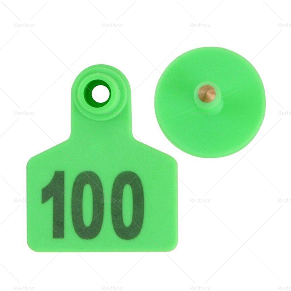 100x Small 5x4cm Livestock Ear Tags Plastic Numbered for Sheep, Cows, Pigs, Cattle-4