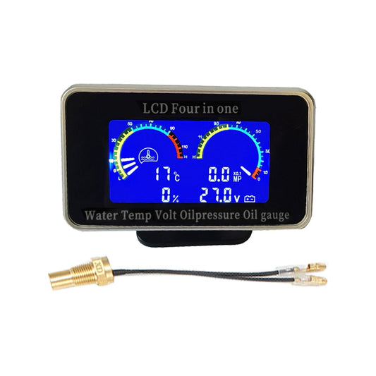 4-in-1 Car LCD Meter Digital Oil Pressure Voltage Water Temperature Fuel Gauge-1