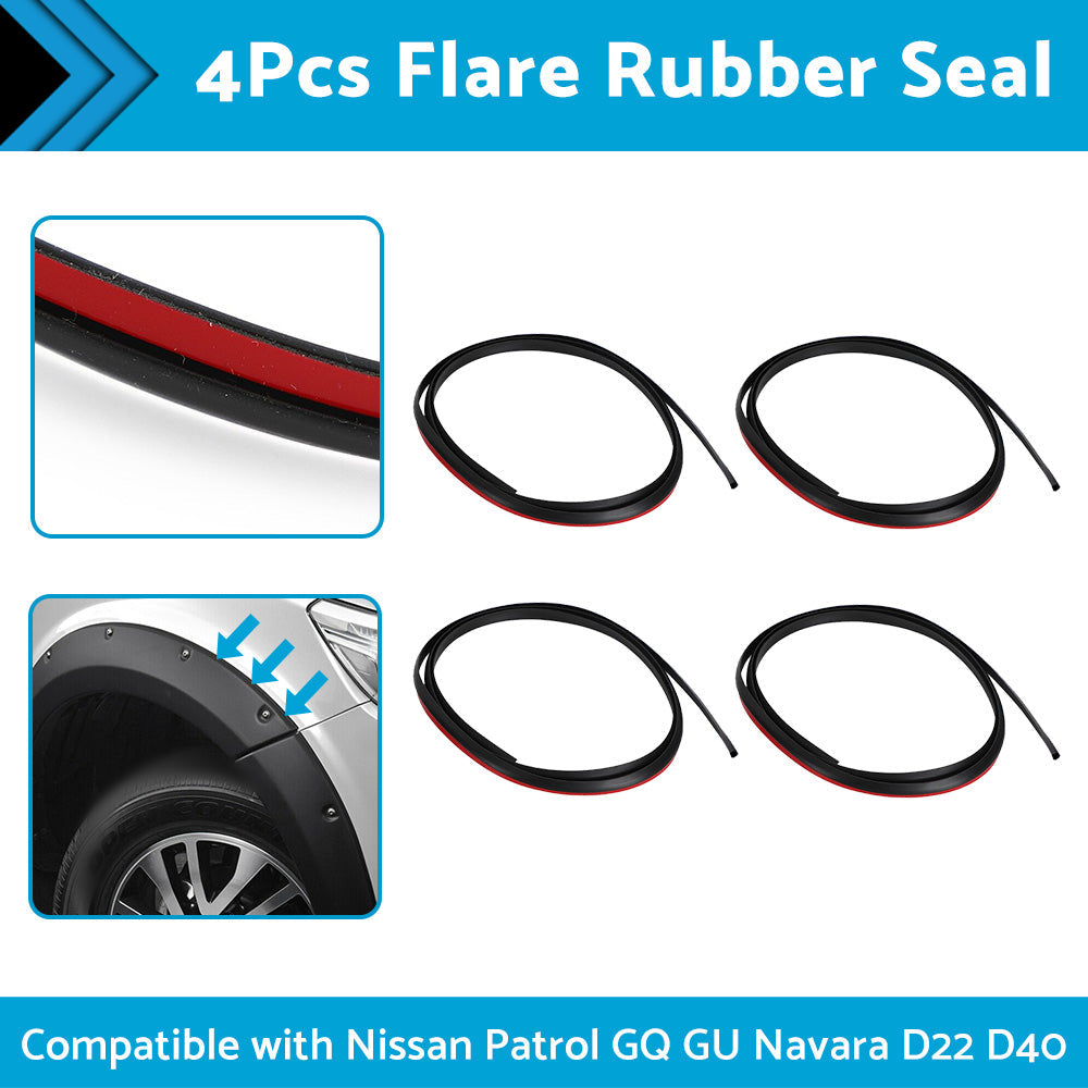 4Pcs Flare Rubber Seal Fits For Nissan Patrol GQ Y60 GU Y61 Y62 Navara D22 D40-4