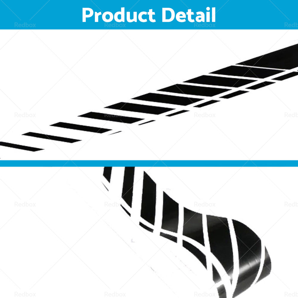 2x Racing Plaid Side Door Fender Skirt Stripes Decals Stickers Car Accessories-4