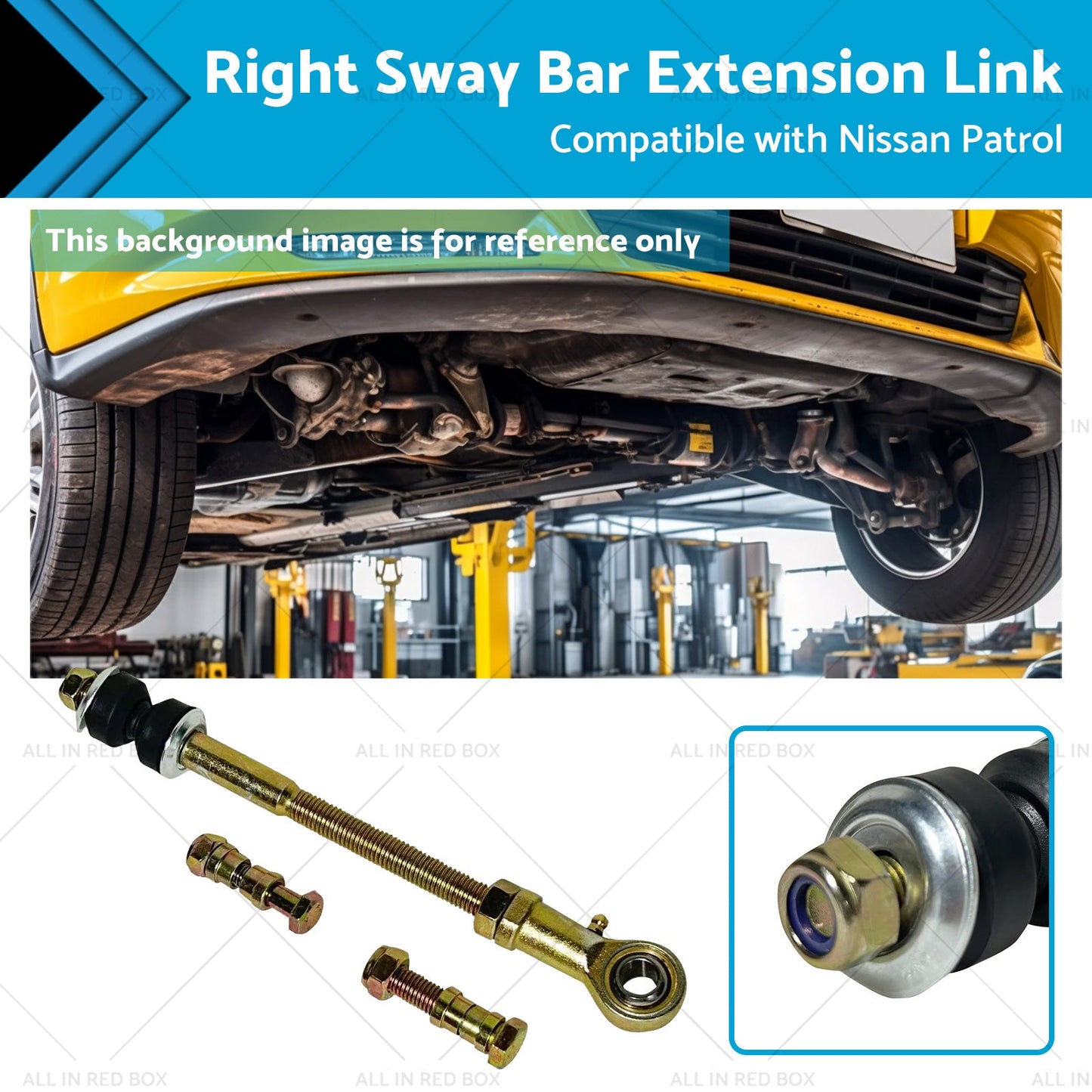 Rear Right Sway Bar Extension Link for 2 inch - 8 inch Suitable for Nissan Patrol GU GQ-0
