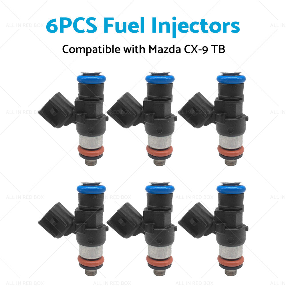 6PCS Fuel Injector Suitable For Mazda CX-9 CX9 TB 3. 7L CA CAY Petrol SUV 07-19-3