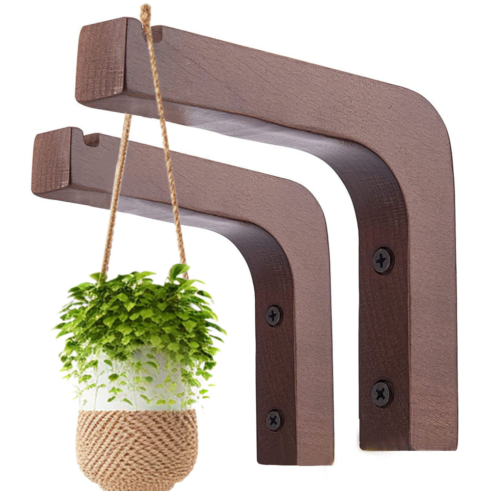 Plant Hanger Hanging Plant Hook Wooden Hanging Basket Wall Plant Hook Flower Pot-5