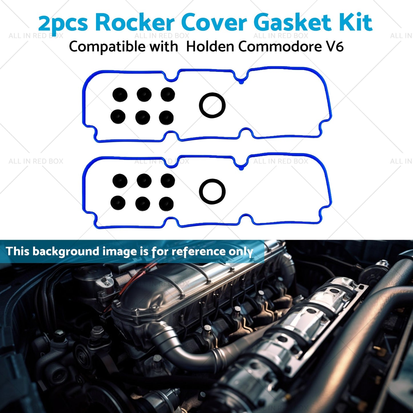 2x Rocker Cover Gasket Kit Suitable for Holden Commodore VG VQ VN VP V6 3. 8L-4