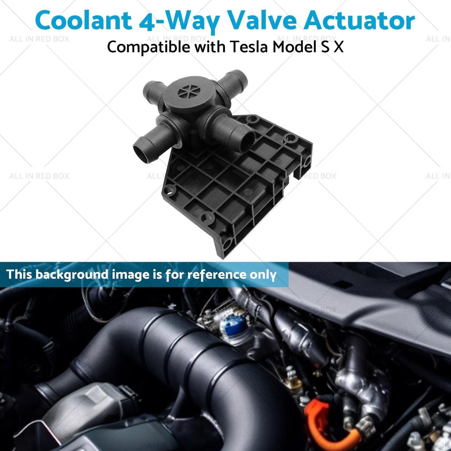 Coolant 4-Way Valve Actuator Suitable for 2012-2017 Tesla Model S X 6007370-00-B-4