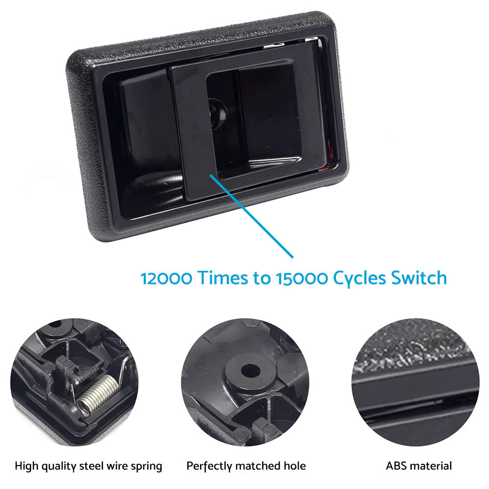 Pair Inner Door Handle Black Suitable For Toyota Landcruiser 75 78 79 Series Front / Rear-2