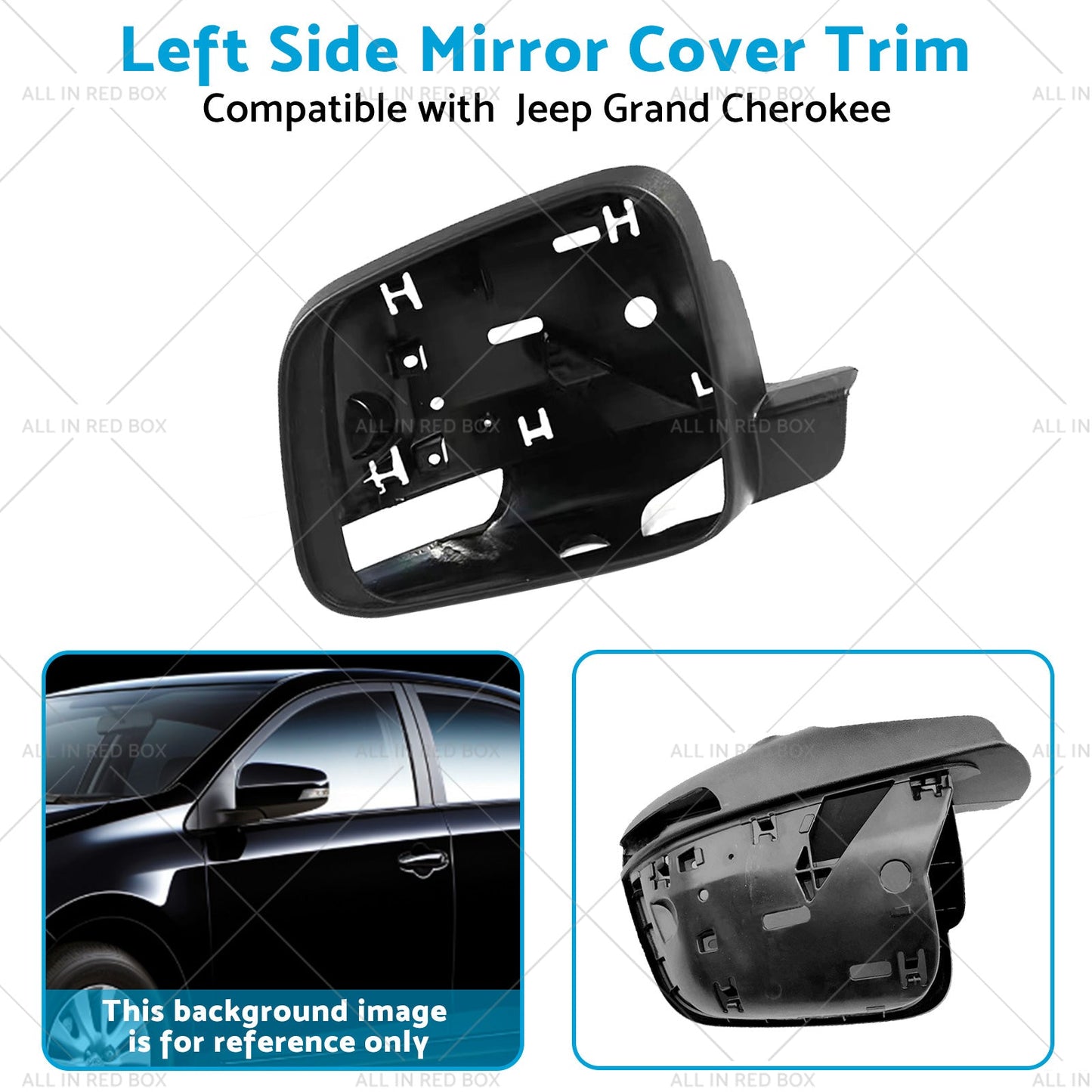 Left Side Mirror Cover Trim Frame Suitable for Jeep Grand CherokeeWK 2010-on-4
