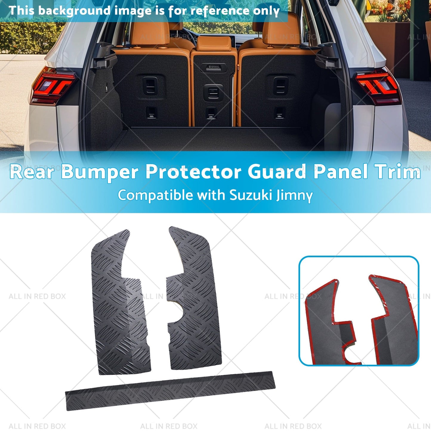 Bumper Protector Guard Panel Trim Alloy Rear Suitable for Suzuki Jimny 19-23-2