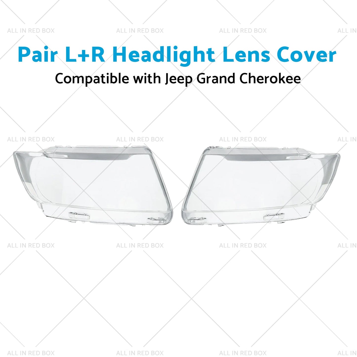 Pair LR Headlight Lens Cover Replacement Suitable for Jeep Grand Cherokee 11-13-1