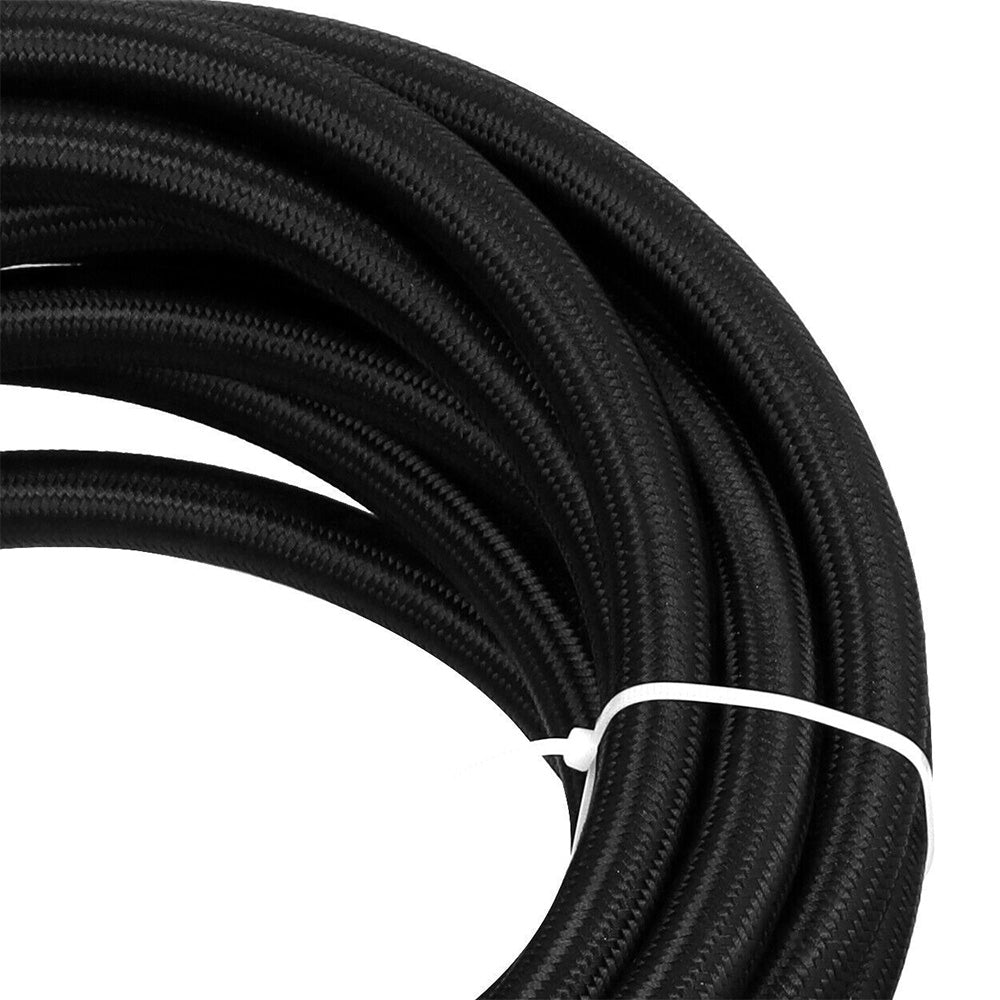 8AN E85 Stainless Steel Braided PTFE Fuel Line Hose Swivel Fittings Kit 20FT 6M-3