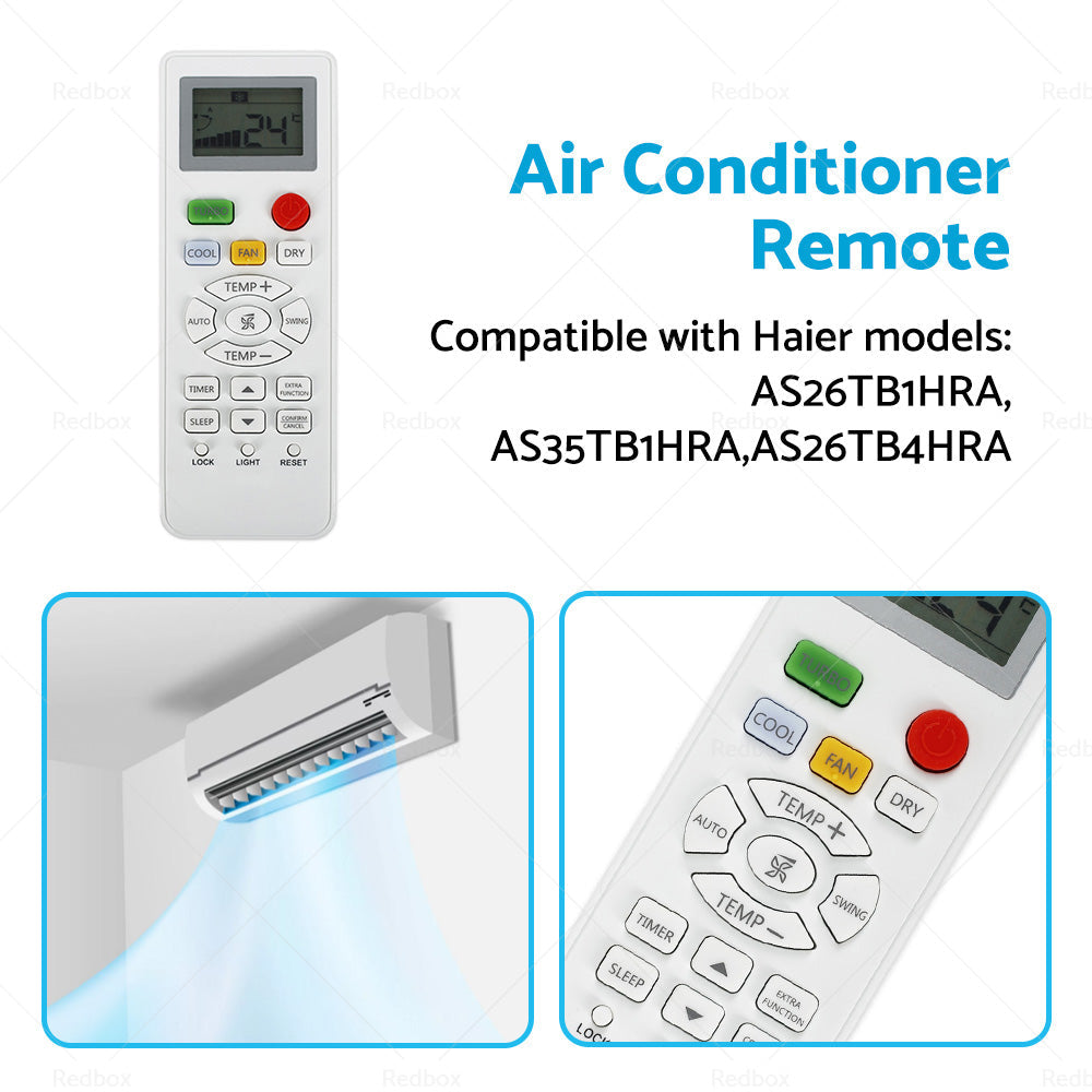 Air Conditioner Remote Suitable for Haier AS26TB1HRA, AS35TB1HRA, AS26TB4HRA-4