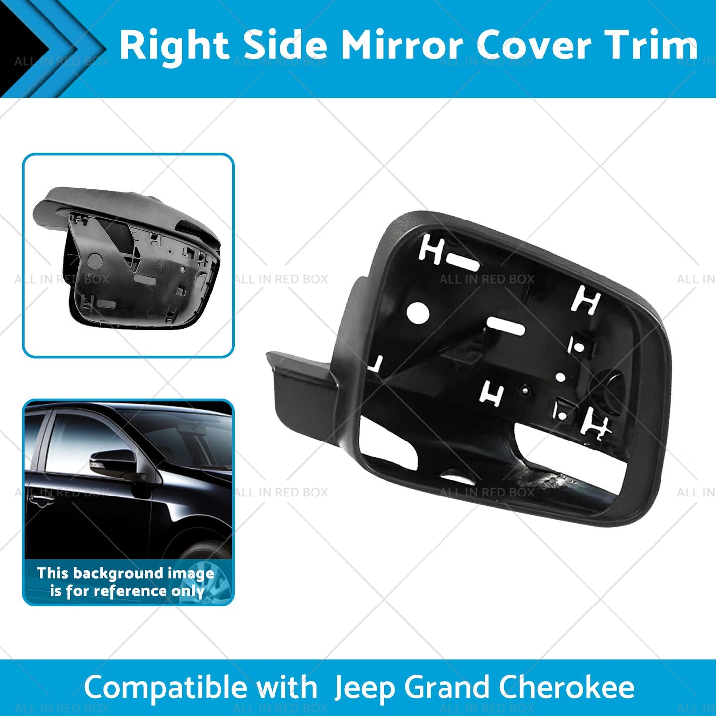 Right Side Mirror Cover Trim Frame Suitable for Jeep Grand CherokeeWK 2010-on-1