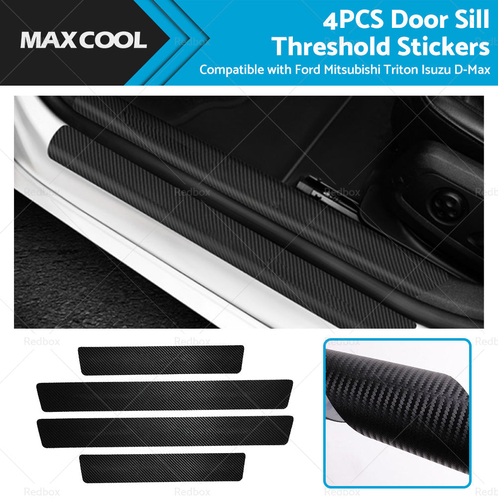 4PCS Front Rear Door Sill Threshold Sticker Suitable for Ford Ranger Wildtrak-0