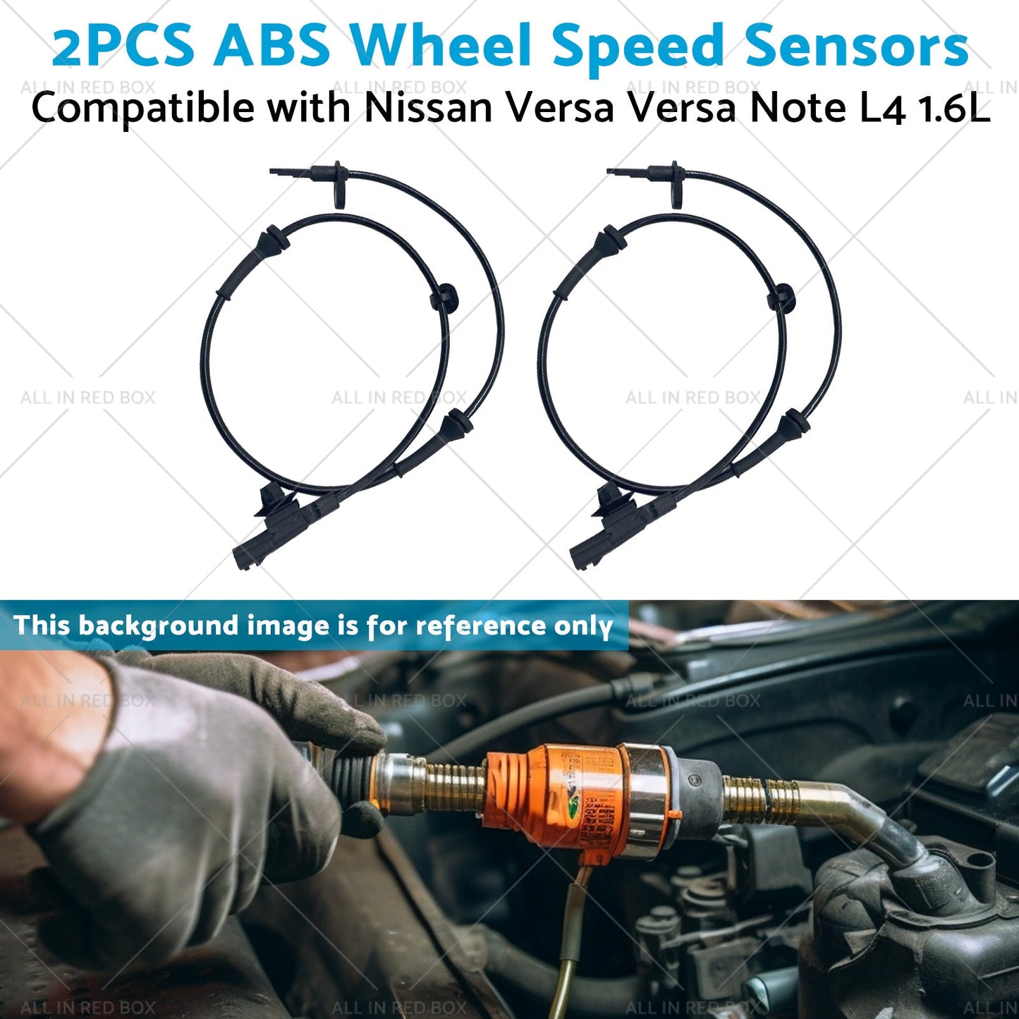 2x Front L or R ABS Wheel Speed Sensor Suitable for Versa 12-19 Versa Note 14-19-4