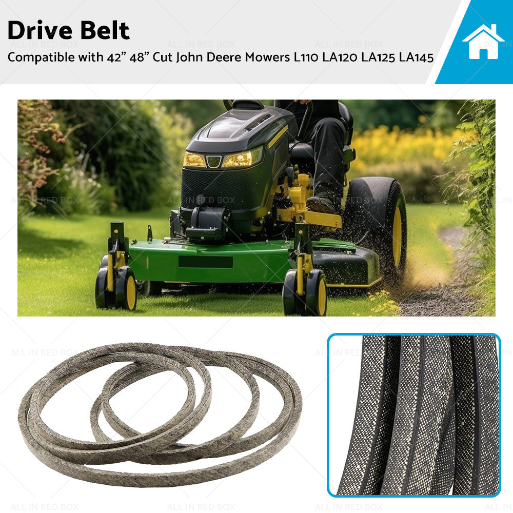 Drive Belt Suitable For 42 inch 48 inch Cut John Deere Mowers L110 LA120 LA125 LA145-0