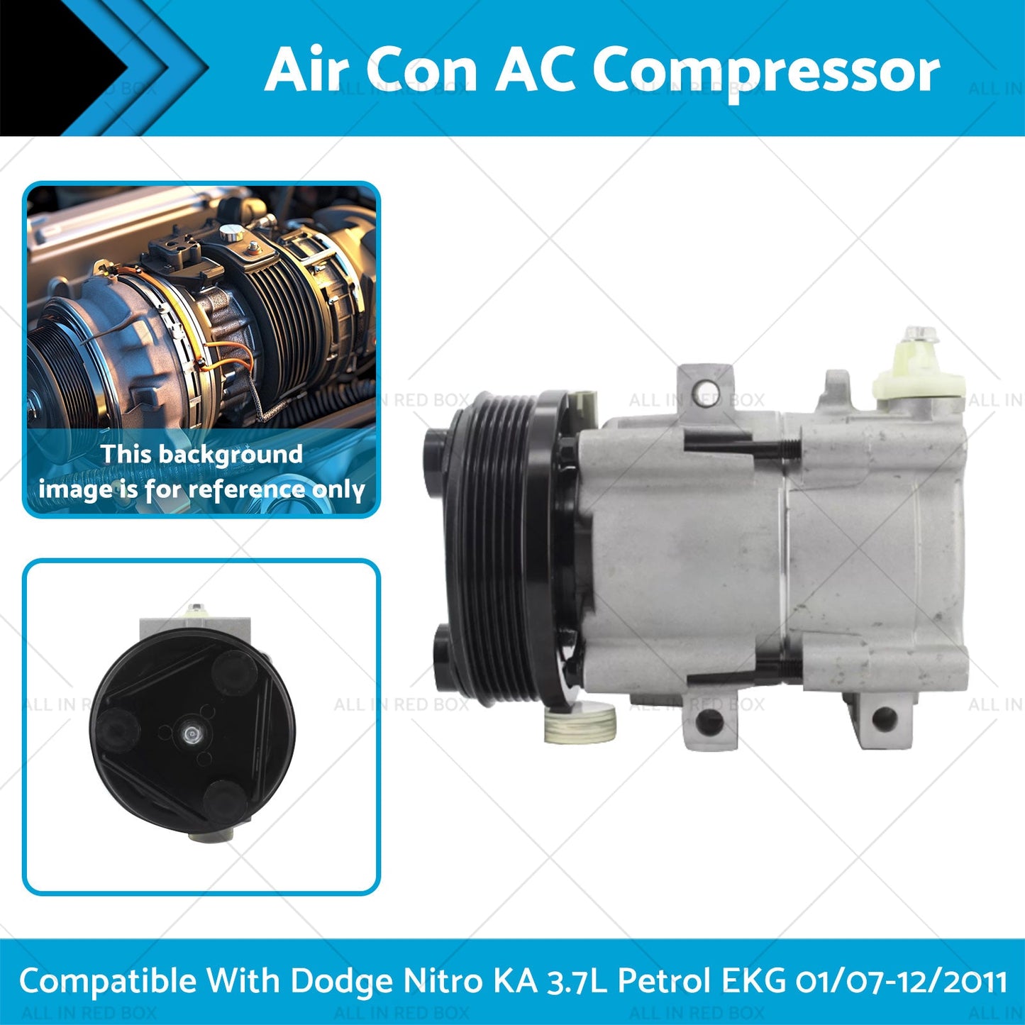Air Con AC Compressor Suitable for Dodge Nitro KA 3.7L Petrol EKG 01/07-12/2011-1