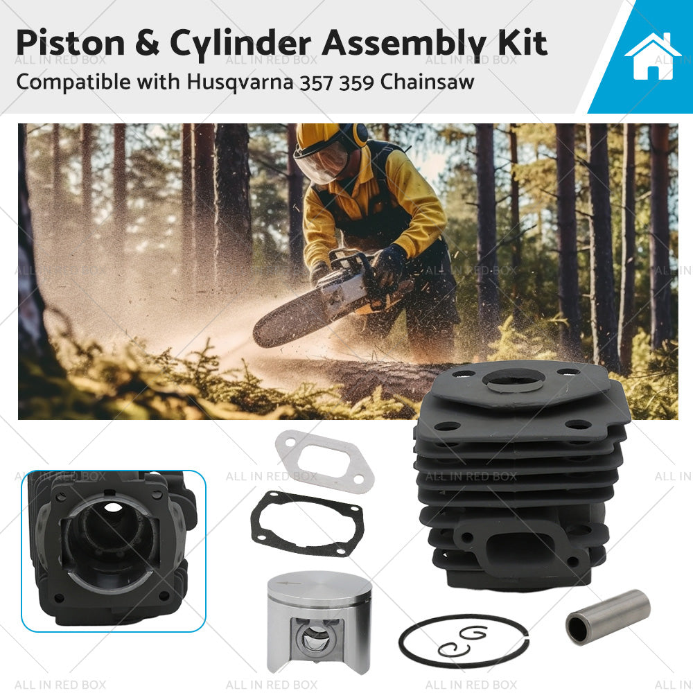 Piston and Cylinder Assembly Kit Suitable for Husqvarna 357 359 Chainsaw 47mm-0