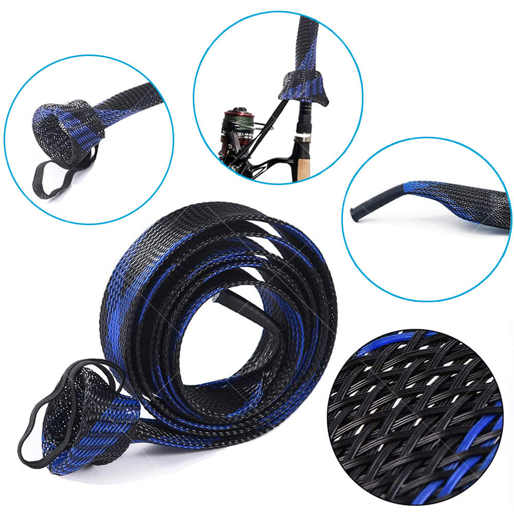 5Pcs 190cm Fishing Rod Cover Rod Sleeve Rod Sock Pole Glove Protector Tools-4