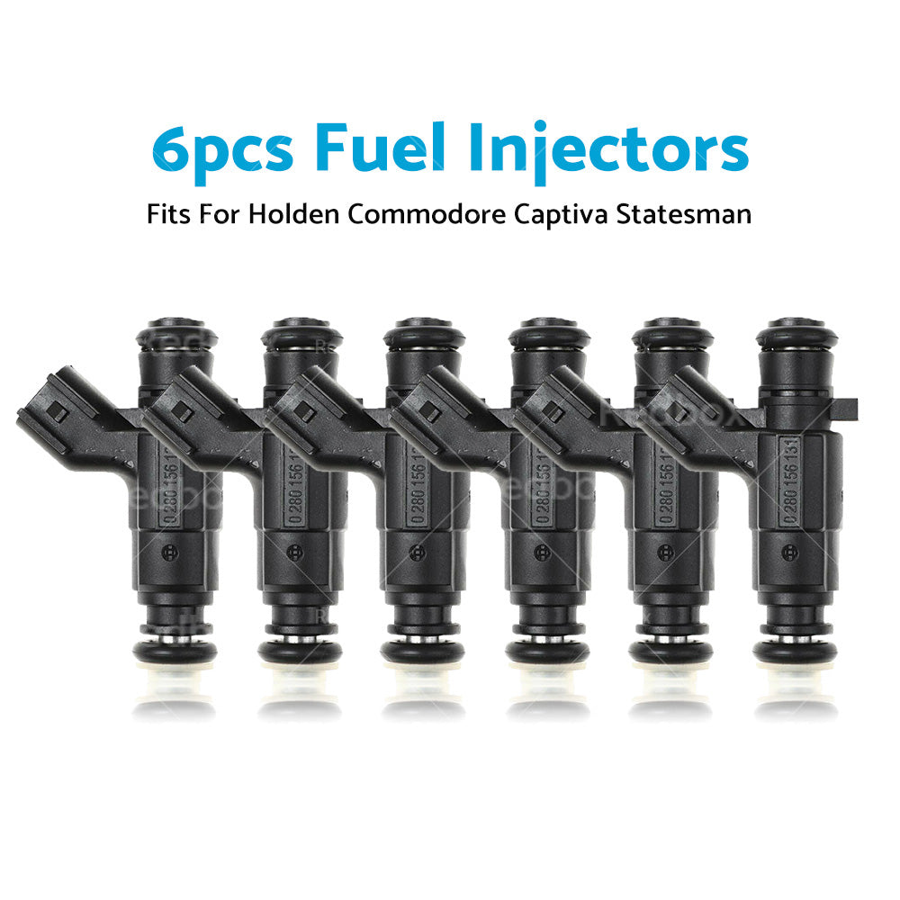 6Pcs Fuel Injectors For Holden Captiva Statesman Commodore VE VZ V6 0280156131-2