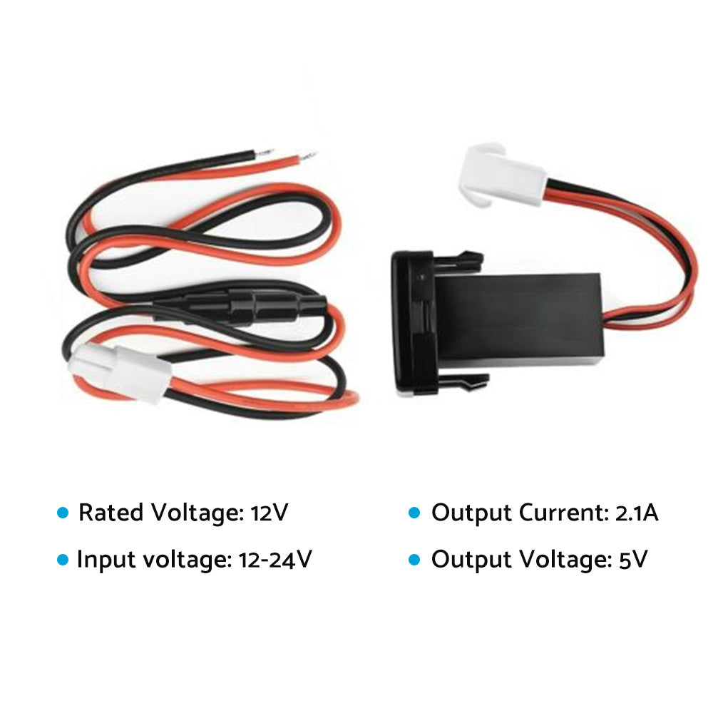 Dual USB Socket Audio Charger Suitable For Toyota Hilux / Prado / Land Cruiser 100 / 120 Series-4