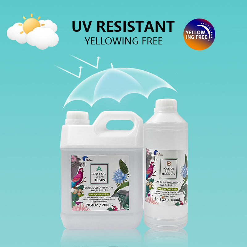 Epoxy Resin Art DIY UV Crafts Glass Water Clear Epoxy Coating 1 2 1 3 1 AB Kit-4