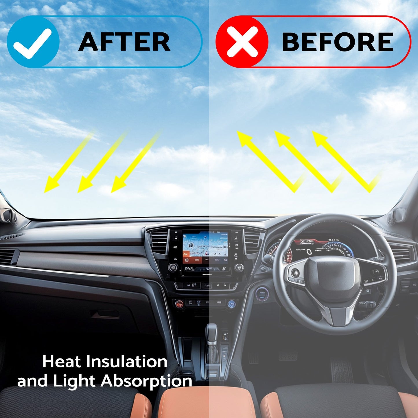 Non-Slip Dash Mat Dashboard Cover Suitable For Honda CR-V CRV 2023-2025 Black-2