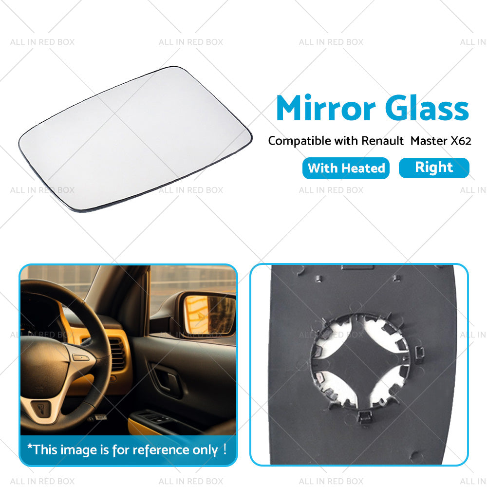 Right Mirror Glass Suitable for Renault Master X62 2010-2019 Heated Convex base-4